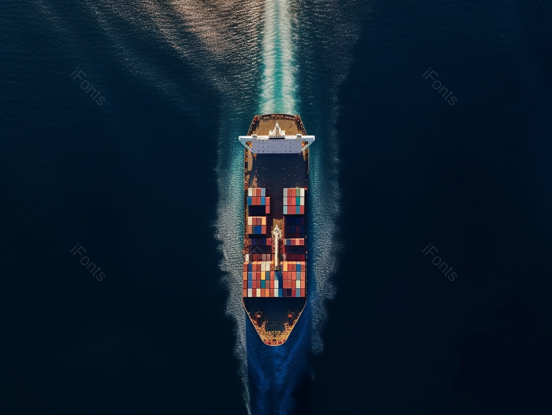 蓝色海洋上货运集装箱货运贸易急速行驶全景鸟瞰图,高清,摄影图,摄影图片,图片大全,摄影图免费下载
